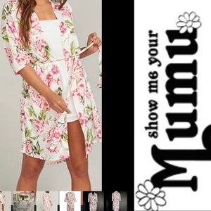Show Me Your MuMu Floral Brie Garden Of Blooms Robe..Bridal, beach one size